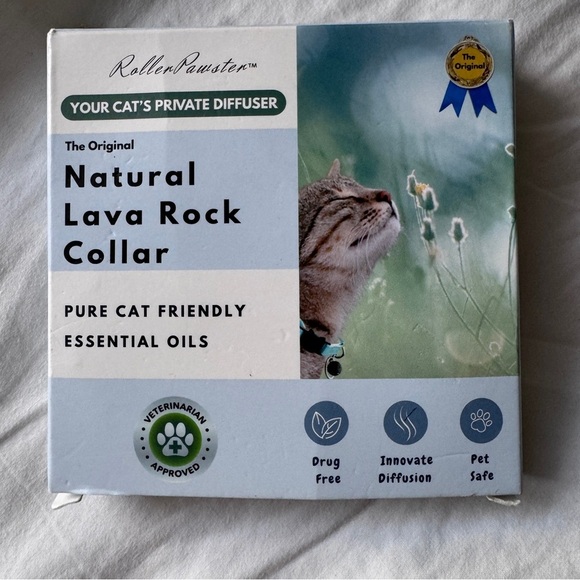 Essential Oil Lava rock Cat Calming Collar for cat - Picture 3 of 5